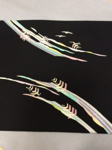 加賀友禅 染帯 杉村典重『青波』